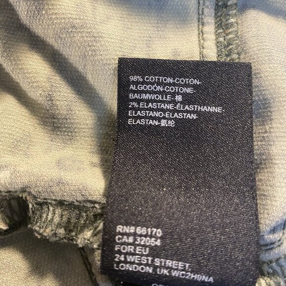 Anthropology Pilcro High Rise Skinny Button Fly Camo Pinwale Cord Pants Size 29 - Picture 10 of 10